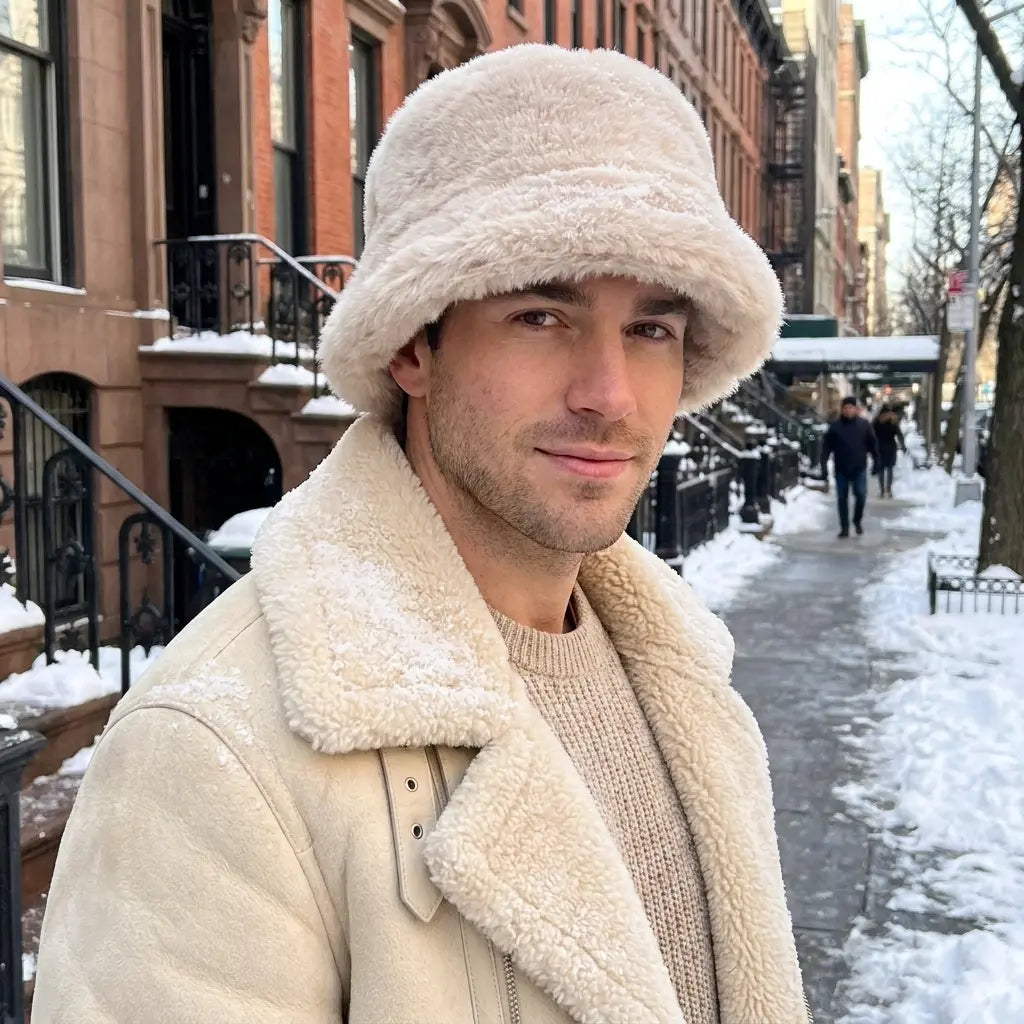Madison Winter Plain Fur Bucket Hat