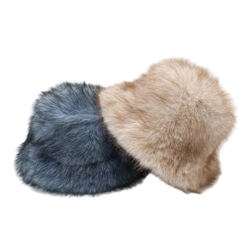 Madison Winter Plain Fur Bucket Hat
