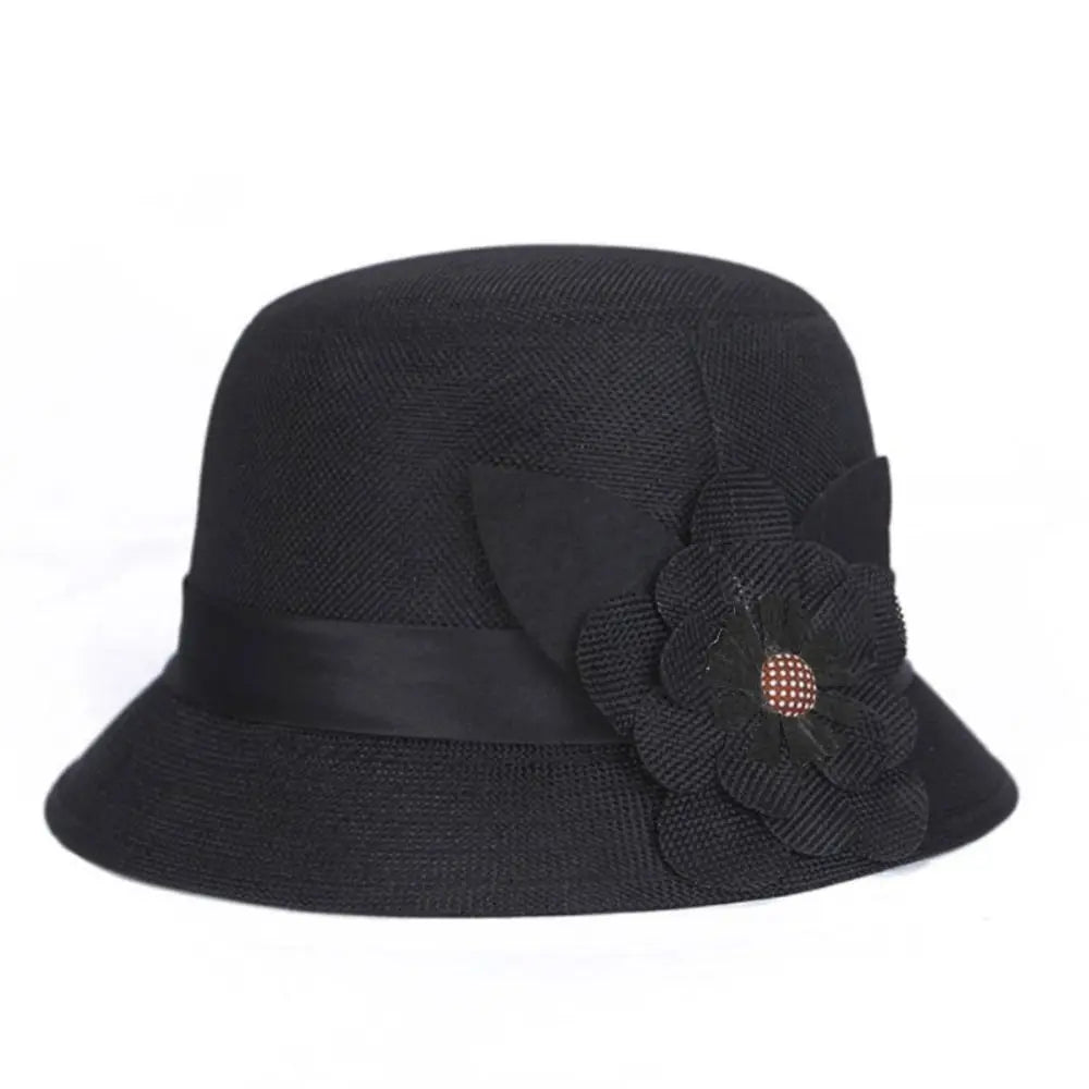 Madison Women Floral Linen Cloche Bucket Hat