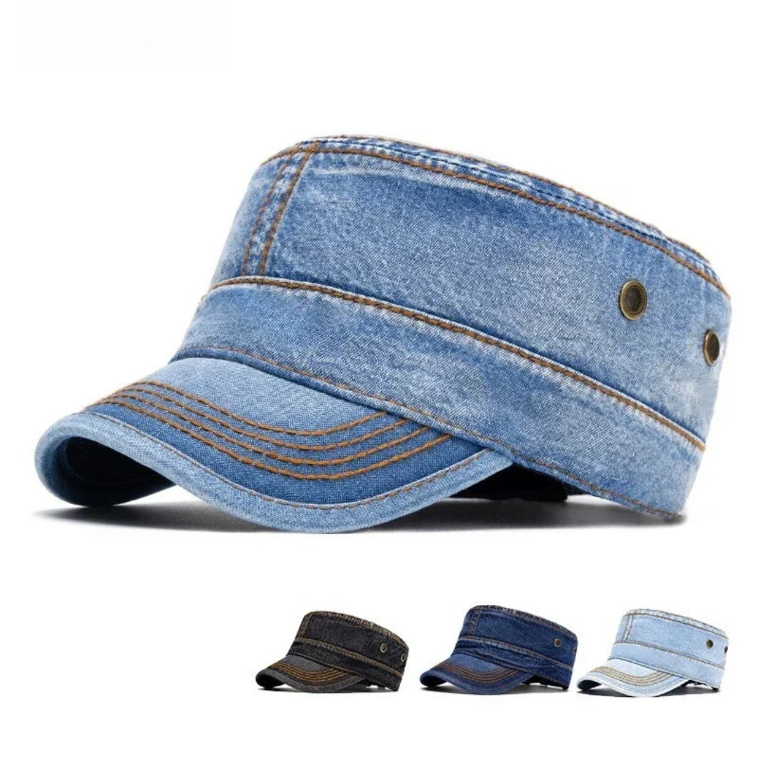 Maine Vintage Denim Army Cap