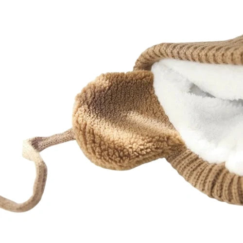 Malcom Kids Winter Wool Knitted Pom-Pom Beanie