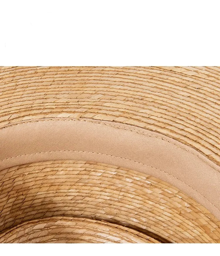 Maldives Summer Handmade Straw Porkpie Hat