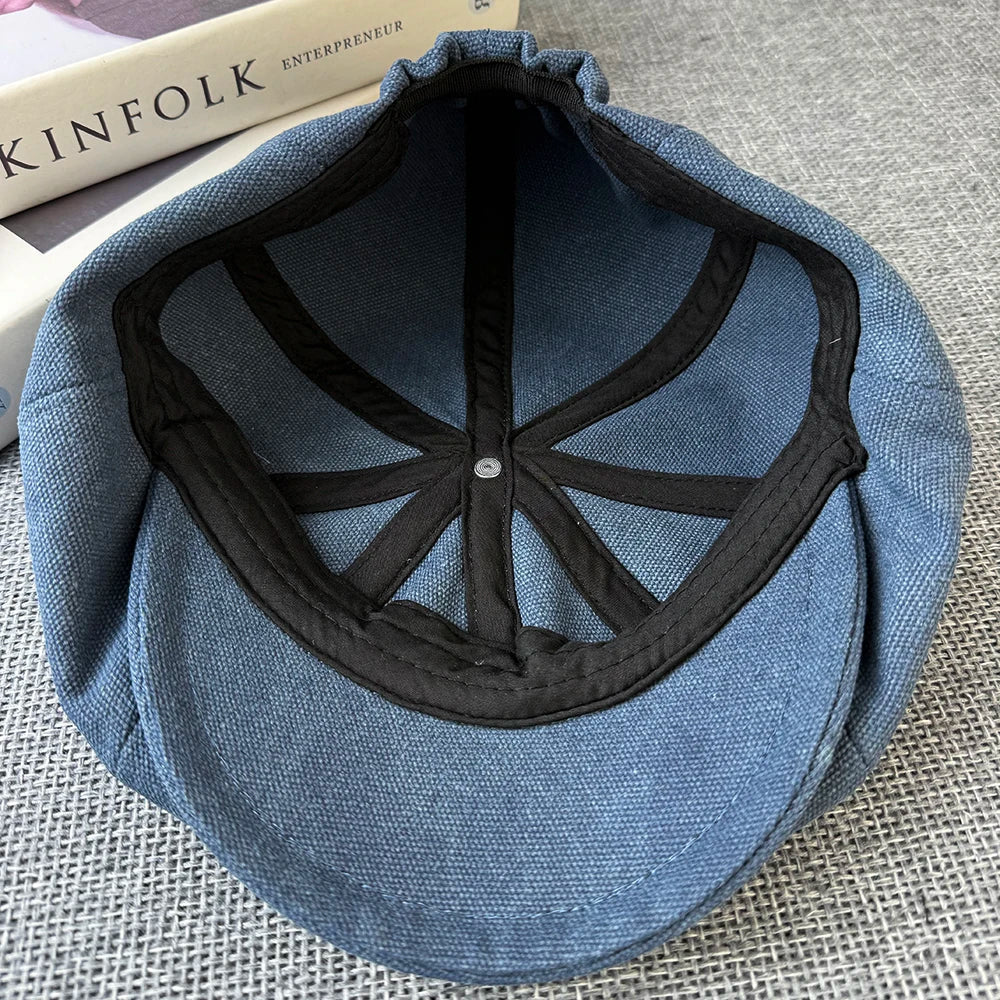 Malham Vintage Denim 8-Panels Newsboy Cap
