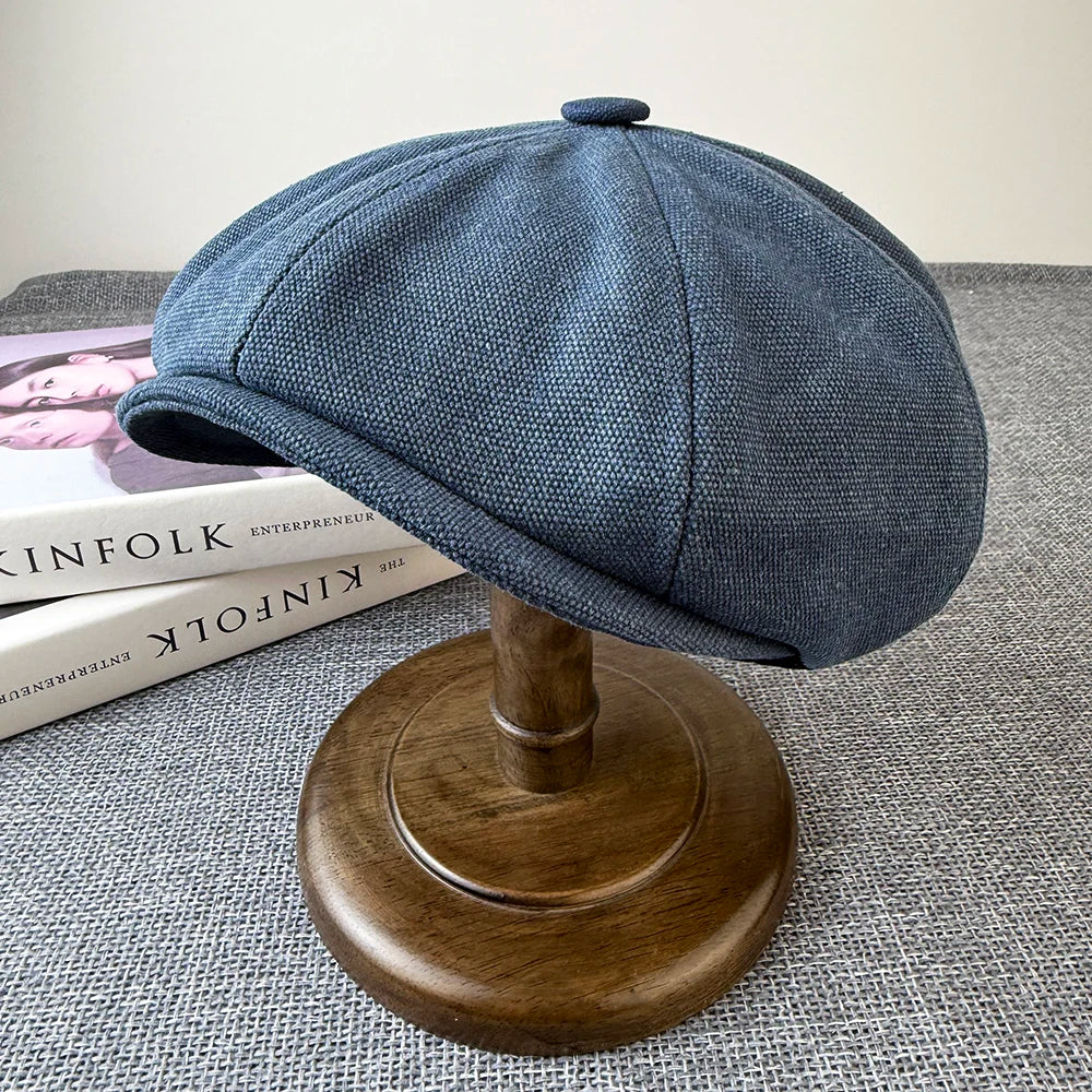 Malham Vintage Denim 8-Panels Newsboy Cap