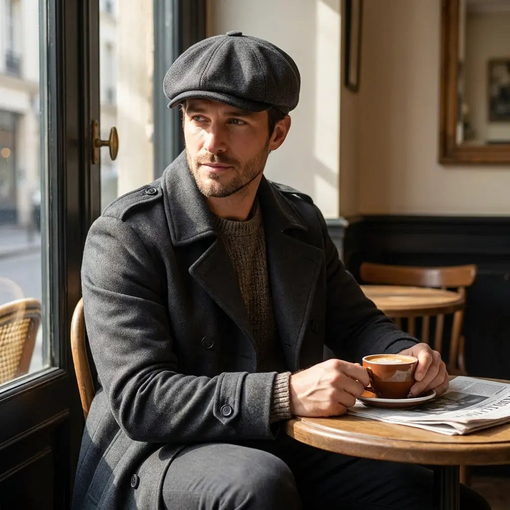 Malham Vintage Denim 8-Panels Newsboy Cap