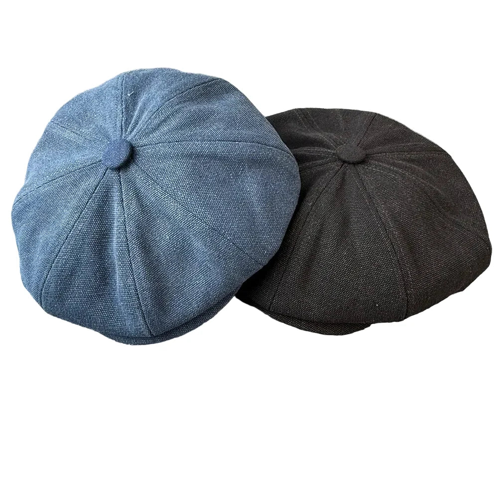 Malham Vintage Denim 8-Panels Newsboy Cap