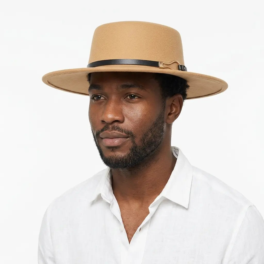 Malmedy Wide Brimmed Cotton Boater Hat