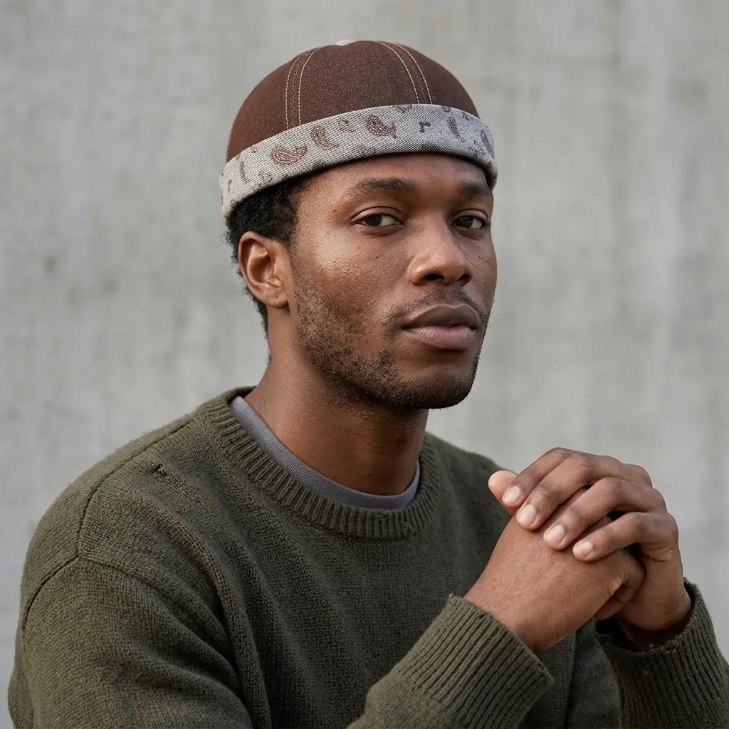 Manchester Cashew Flowers Denim Docker Cap