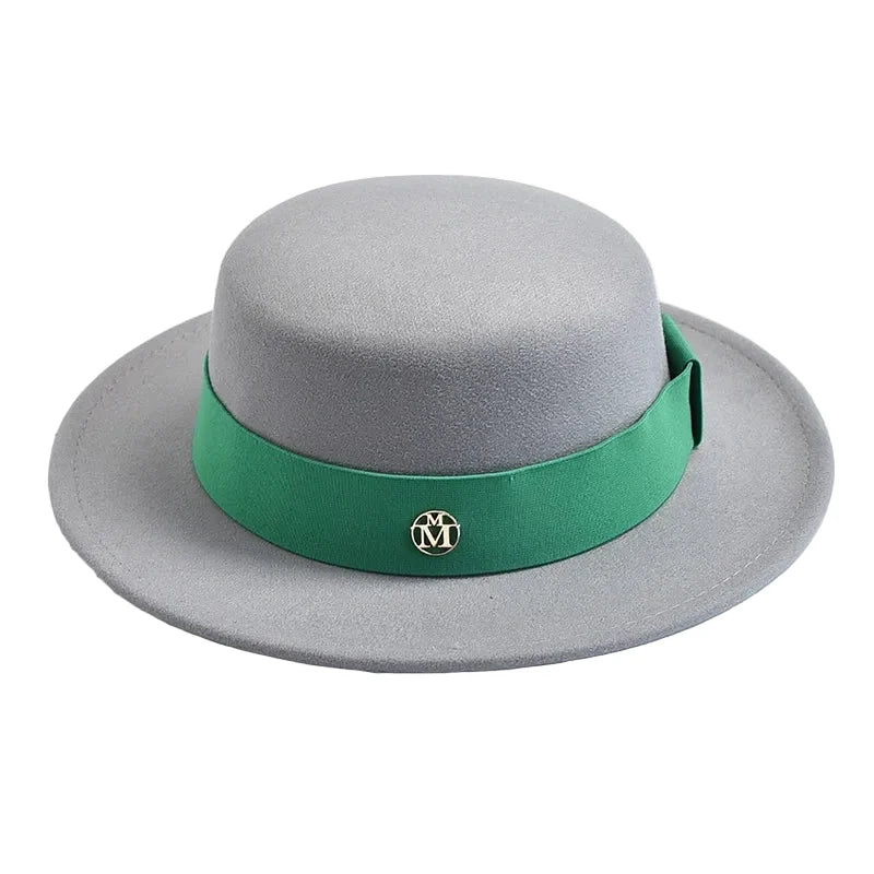 Manchester Retro Felt Boater Hat