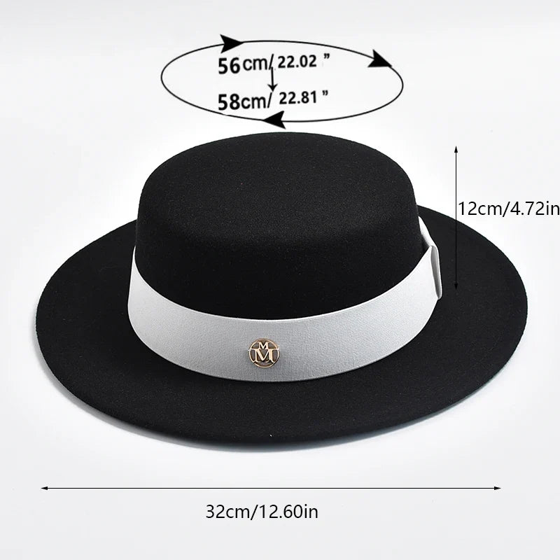 Manchester Retro Felt Boater Hat