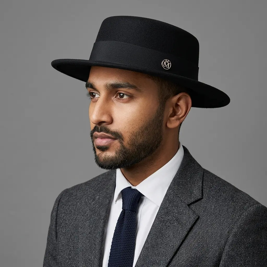 Manchester Retro Felt Boater Hat