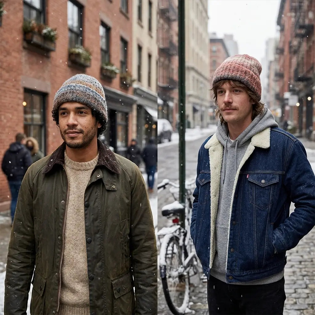 Manchester Winter Gradient Knitted Wool Beanie