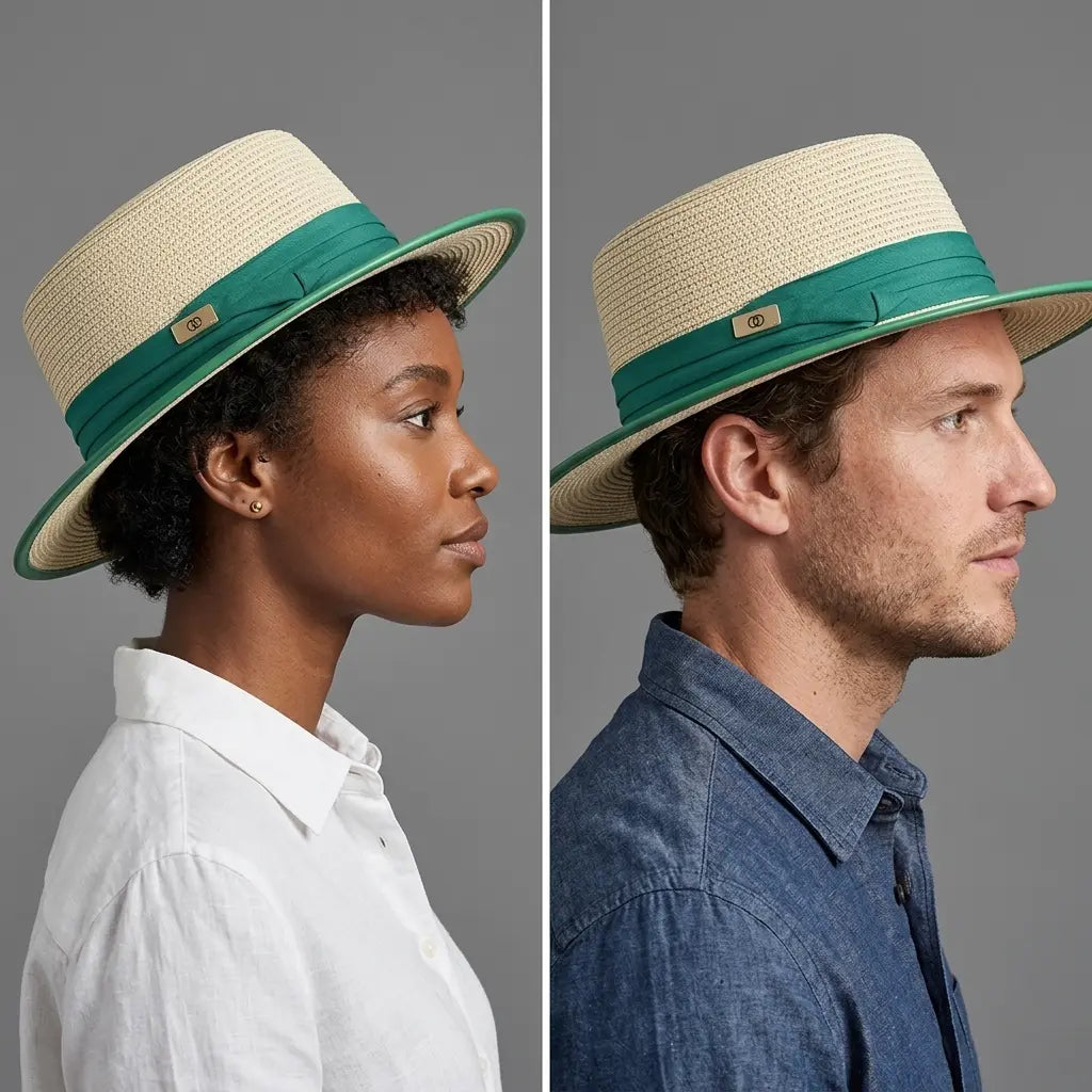 Marbella Summer Raffia Boater Hat