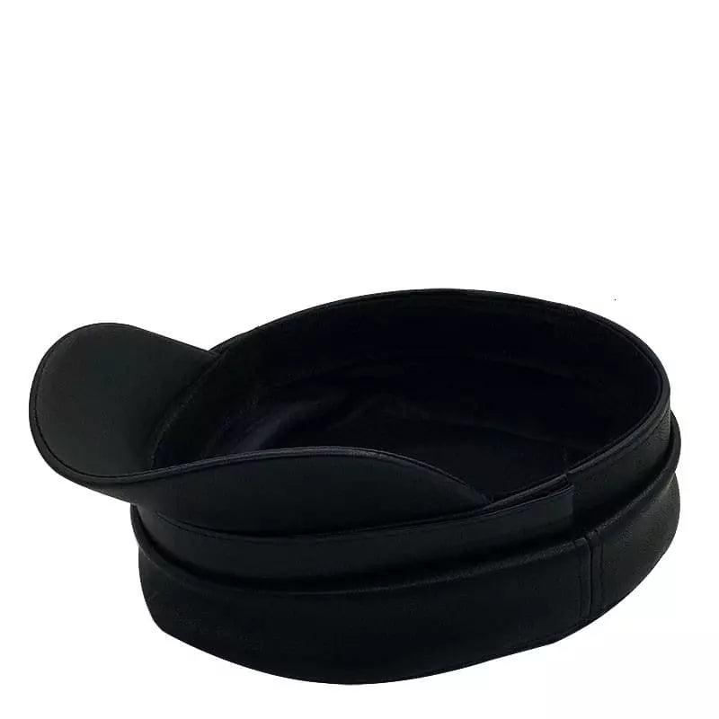 Marcel Black Leather Sailor Cap