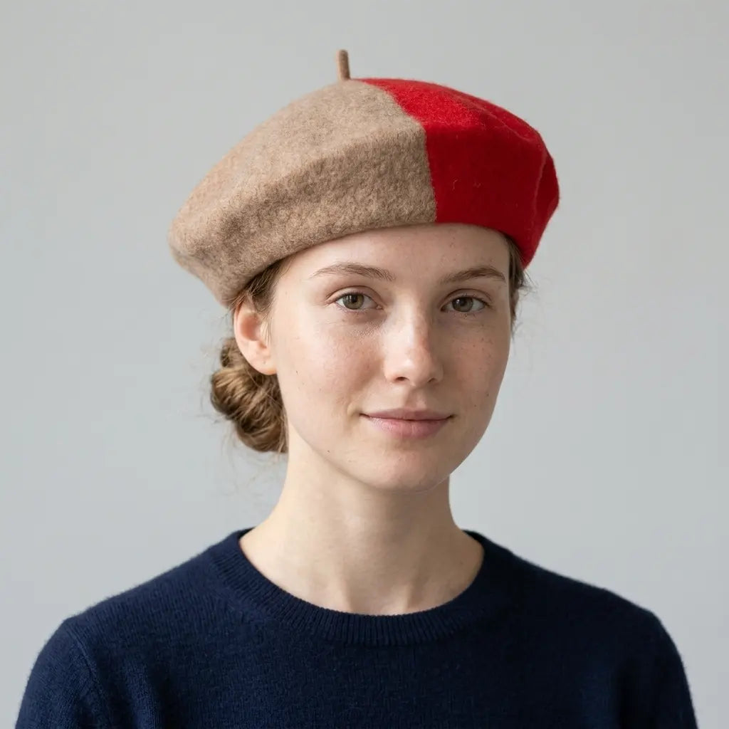 Marguerite Women Bicolor Wool Beret