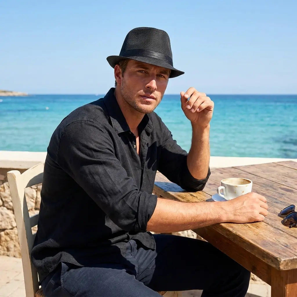 Marseille Summer Linen Trilby Hat