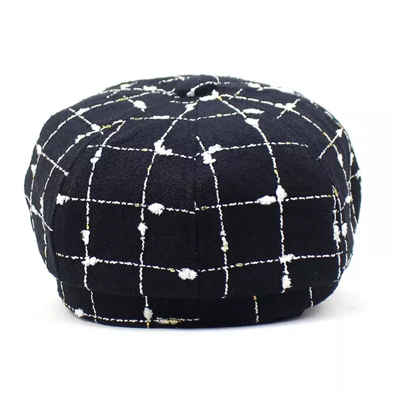 Marylin Women Plaid Newsboy Cap