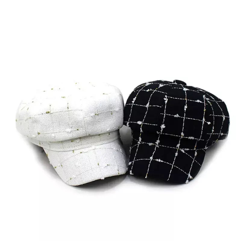 Marylin Women Plaid Newsboy Cap
