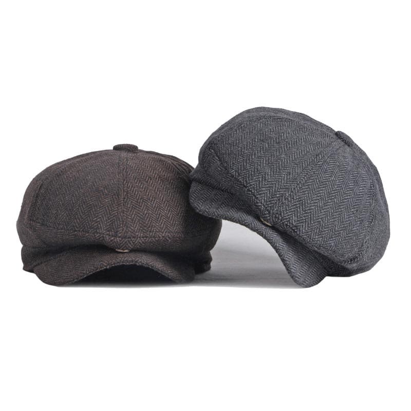Matlok Herringbone Newsboy Cap