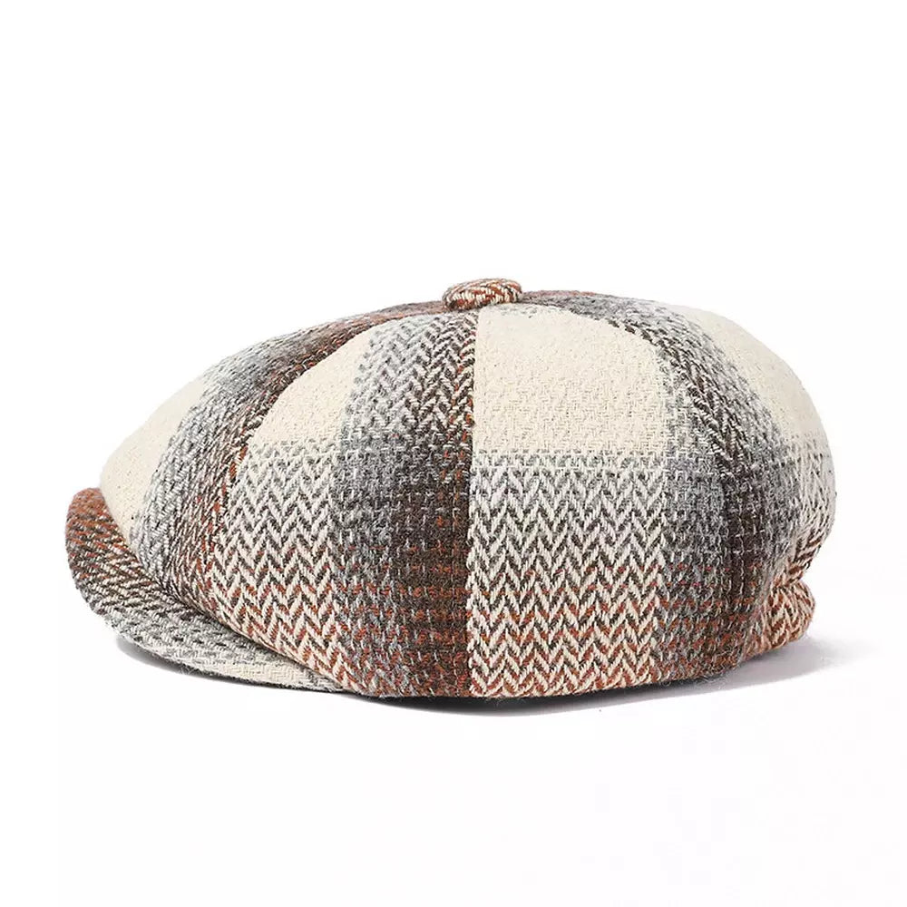 Mauriac Patchwork Winter Newsboy Cap