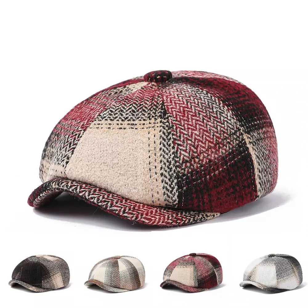 Mauriac Patchwork Winter Newsboy Cap