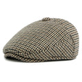 Mechelen Winter Houndstooth Earflaps Flat Cap