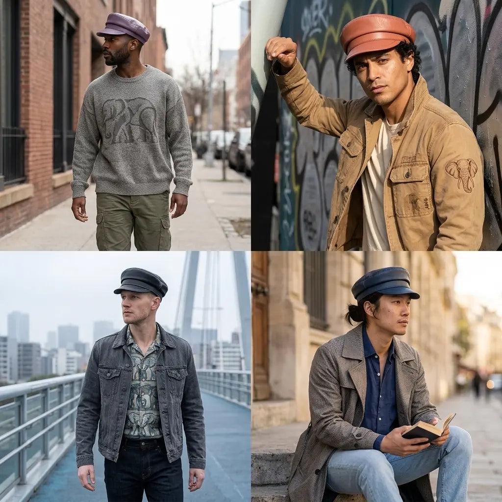 Medford Genuine Leather Sailor Cap