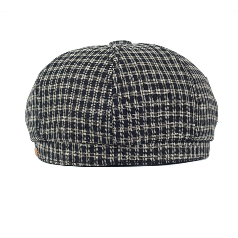 Mesina Plaid Cotton Newsboy Cap