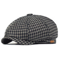 Mesina Plaid Cotton Newsboy Cap
