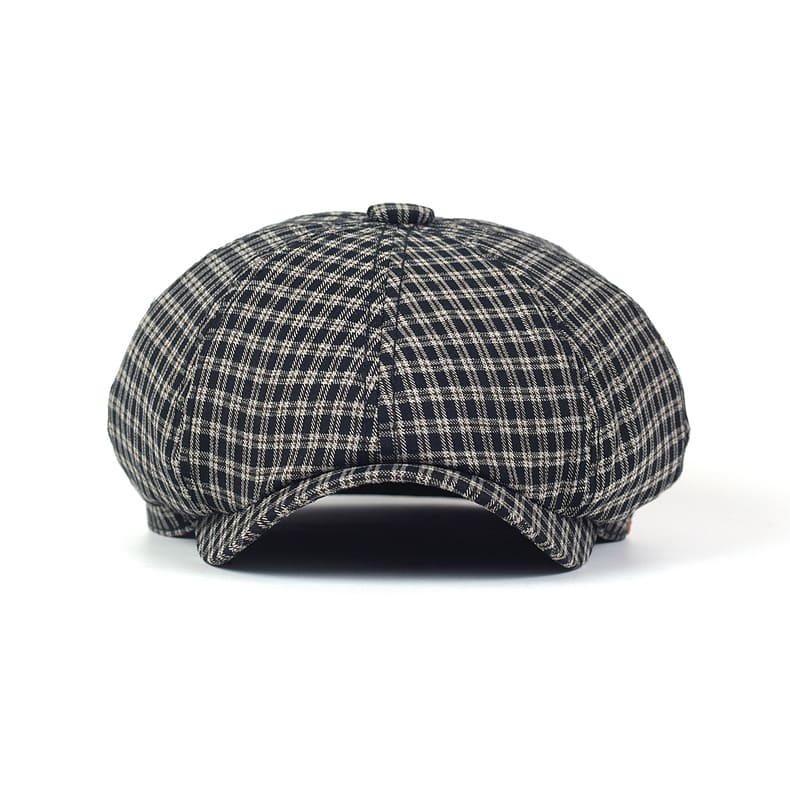 Mesina Plaid Cotton Newsboy Cap