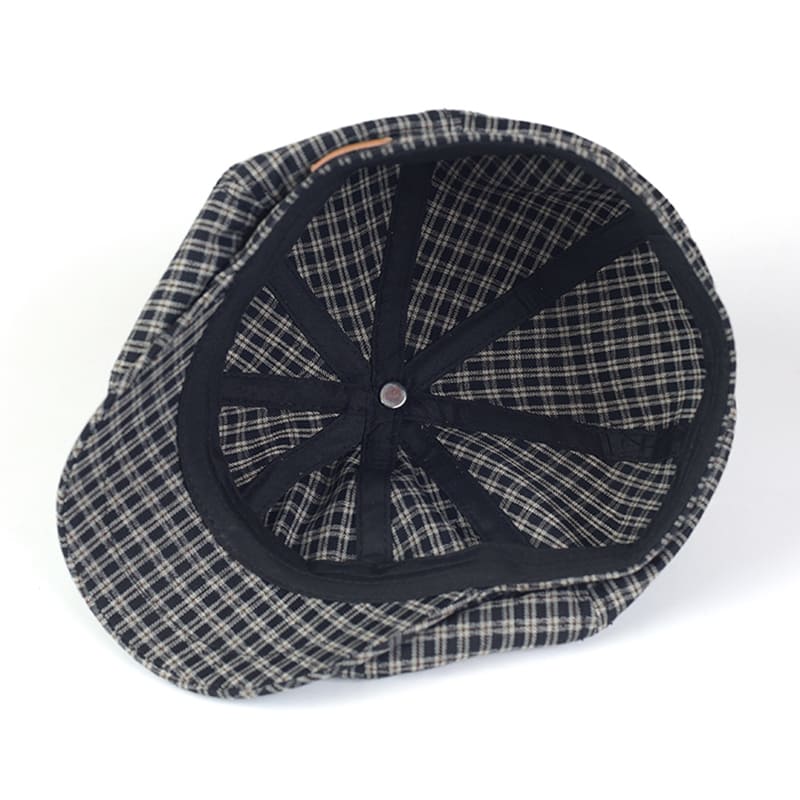 Mesina Plaid Cotton Newsboy Cap