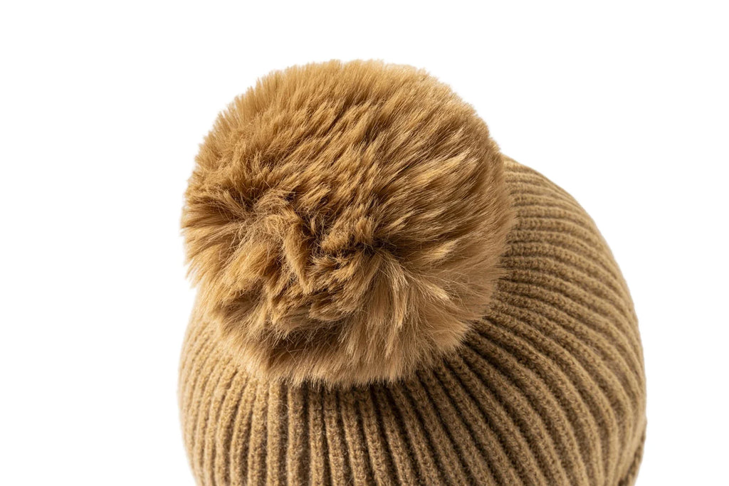 Michigan Kids Winter Earflaps Pom Pom Beanie