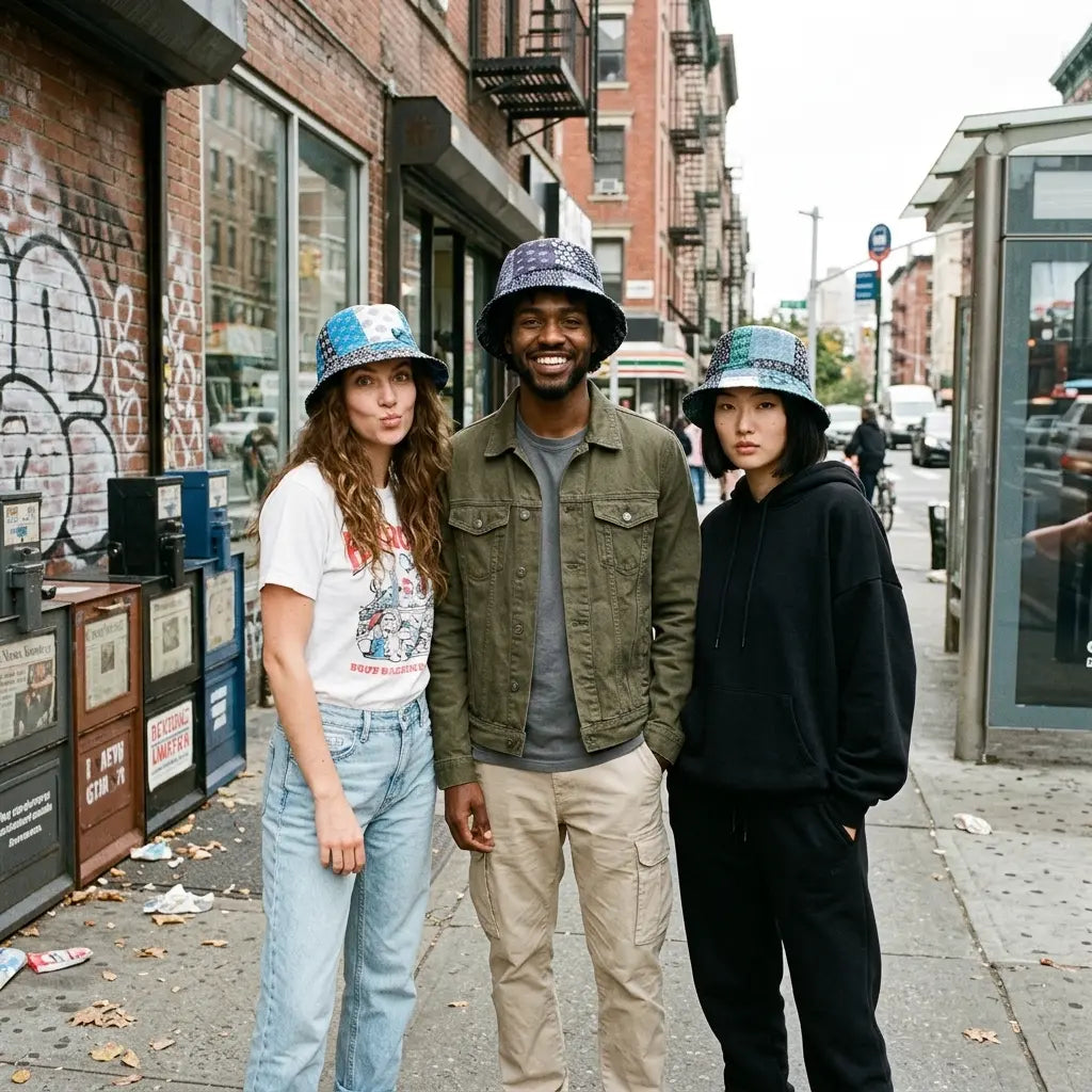 Midnight Flowers Bucket Hat