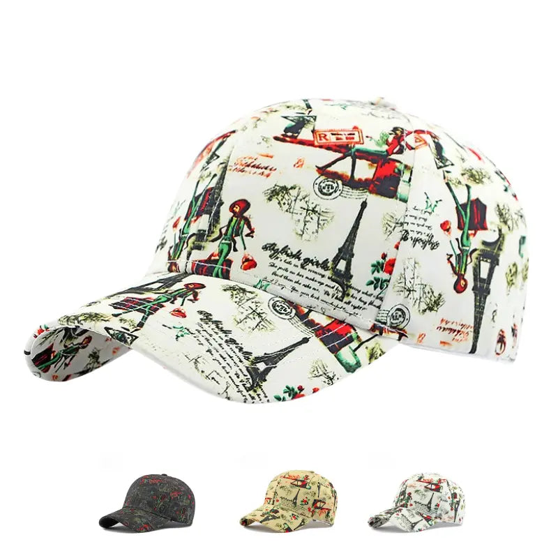 Midnight In Paris Comic Strip Baseball Cap