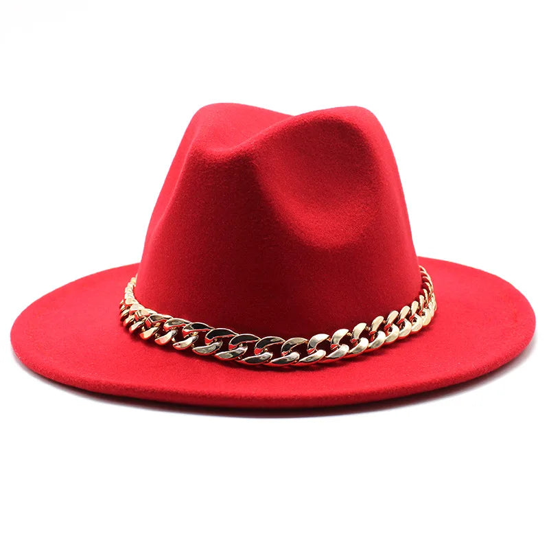 Milano Golden Chain Cotton Fedora Hat