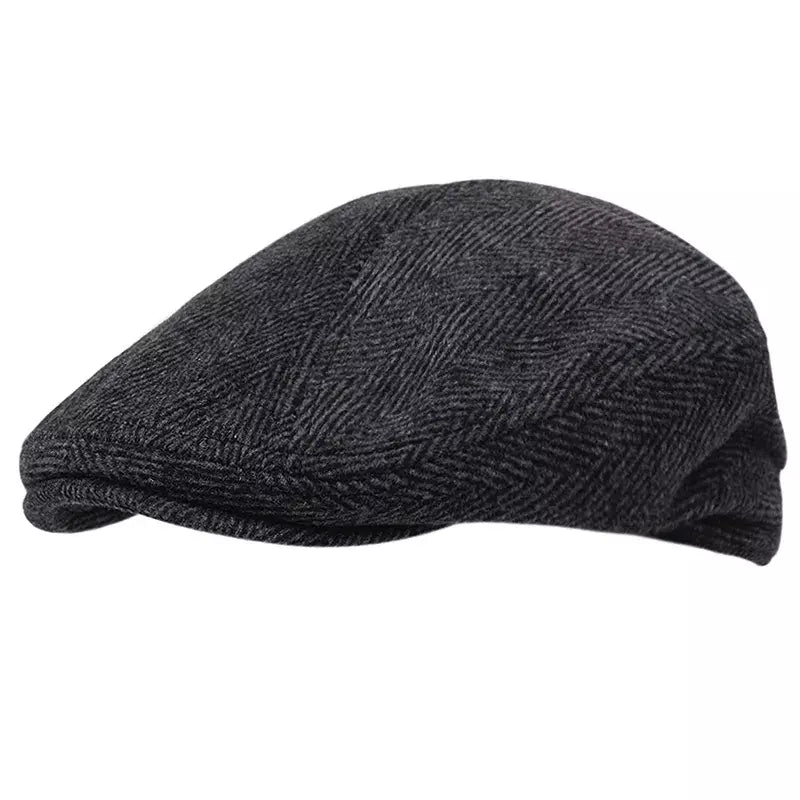 Milford Herringbone Cotton Flat Cap