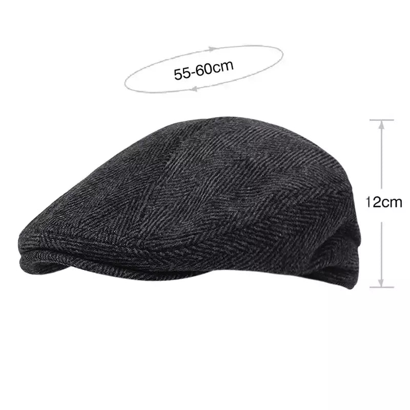 Milford Herringbone Cotton Flat Cap