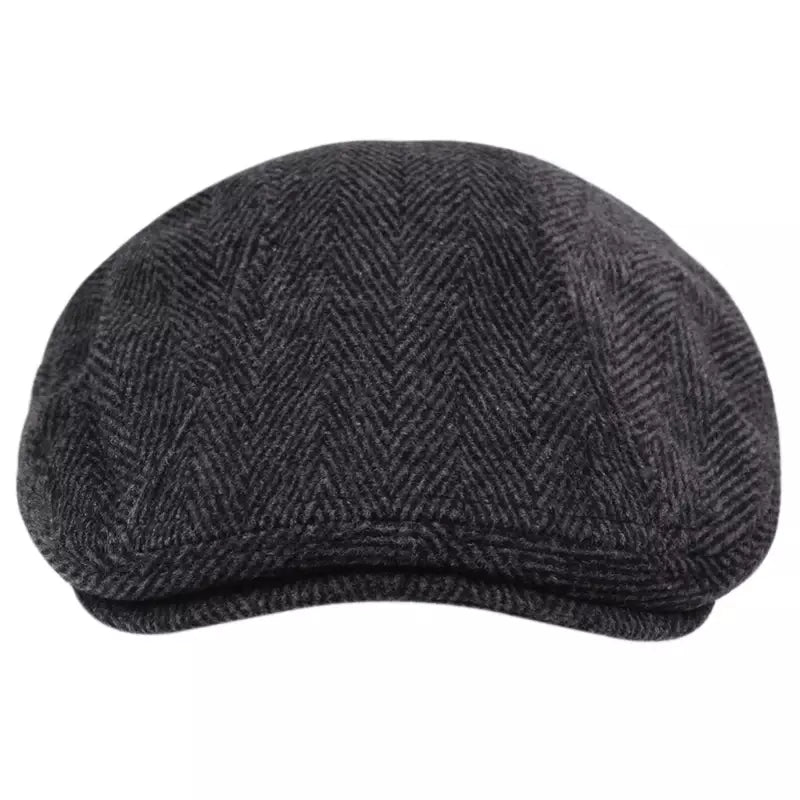 Milford Herringbone Cotton Flat Cap