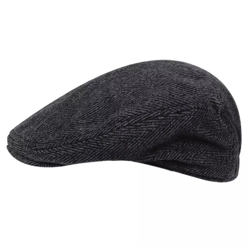 Milford Herringbone Cotton Flat Cap