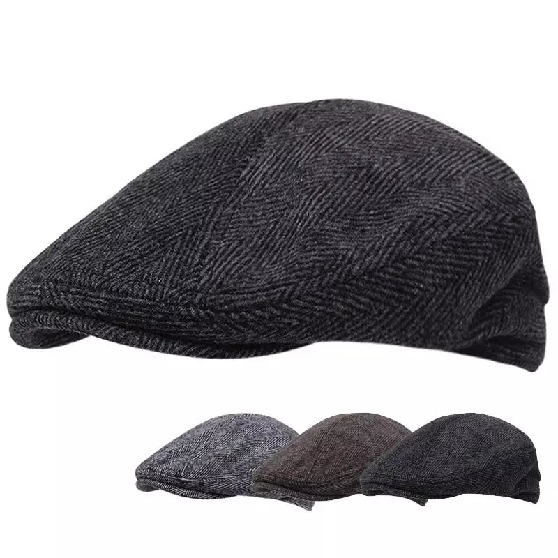 Milford Herringbone Cotton Flat Cap