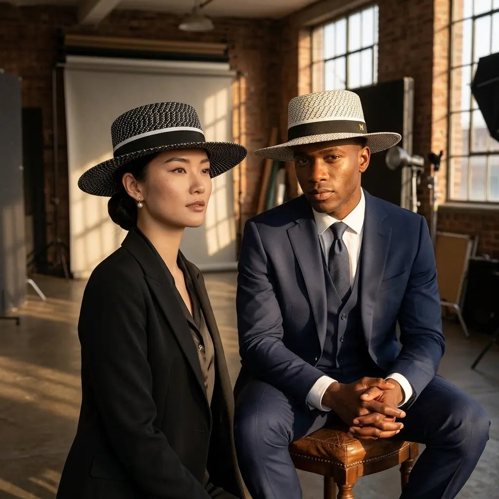 Miller Summer Straw Boater Hat