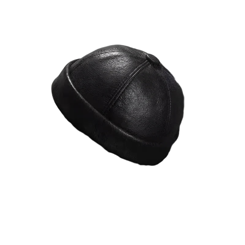 Minsk Vintage Genuine Leather Docker Cap