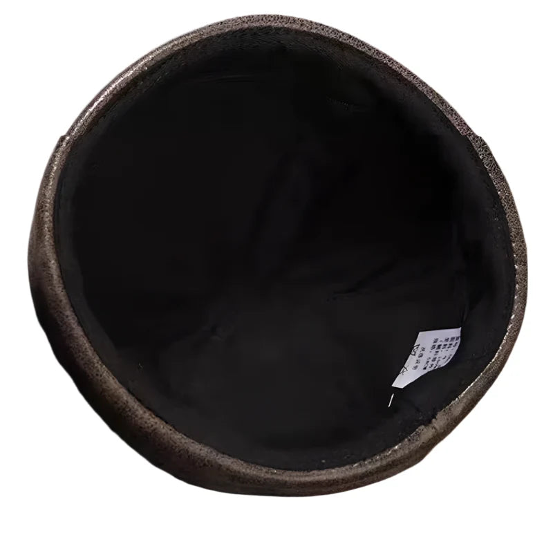 Minsk Vintage Genuine Leather Docker Cap