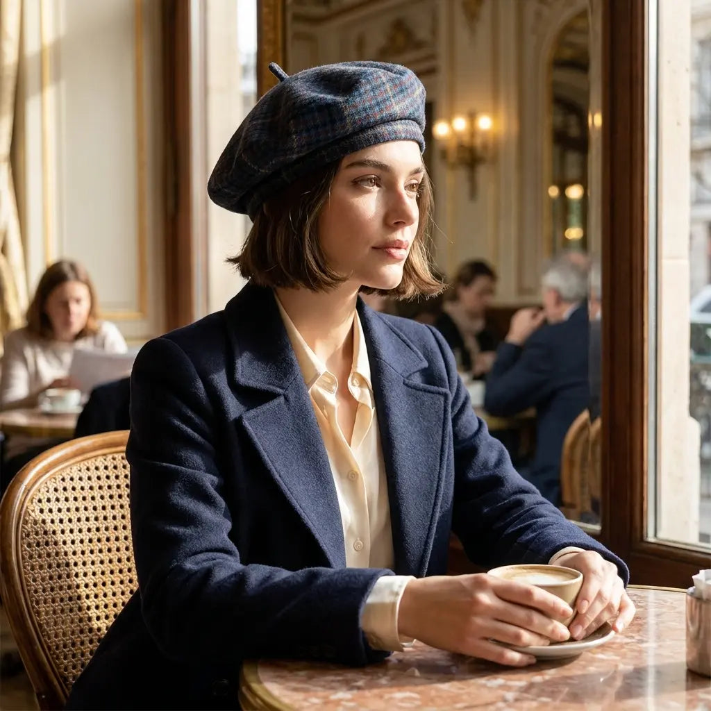 Mirepoix Women Parisian French Tweed Wool Beret