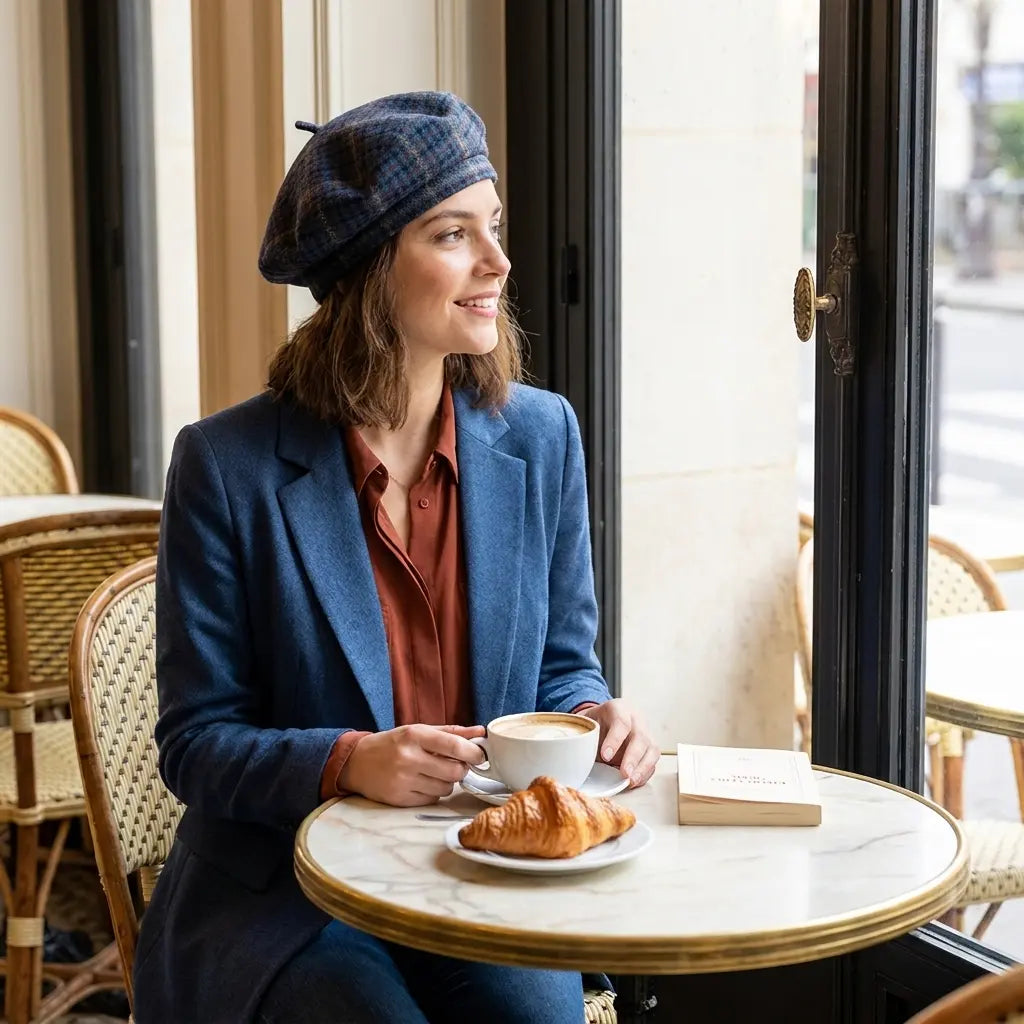 Mirepoix Women Parisian French Tweed Wool Beret