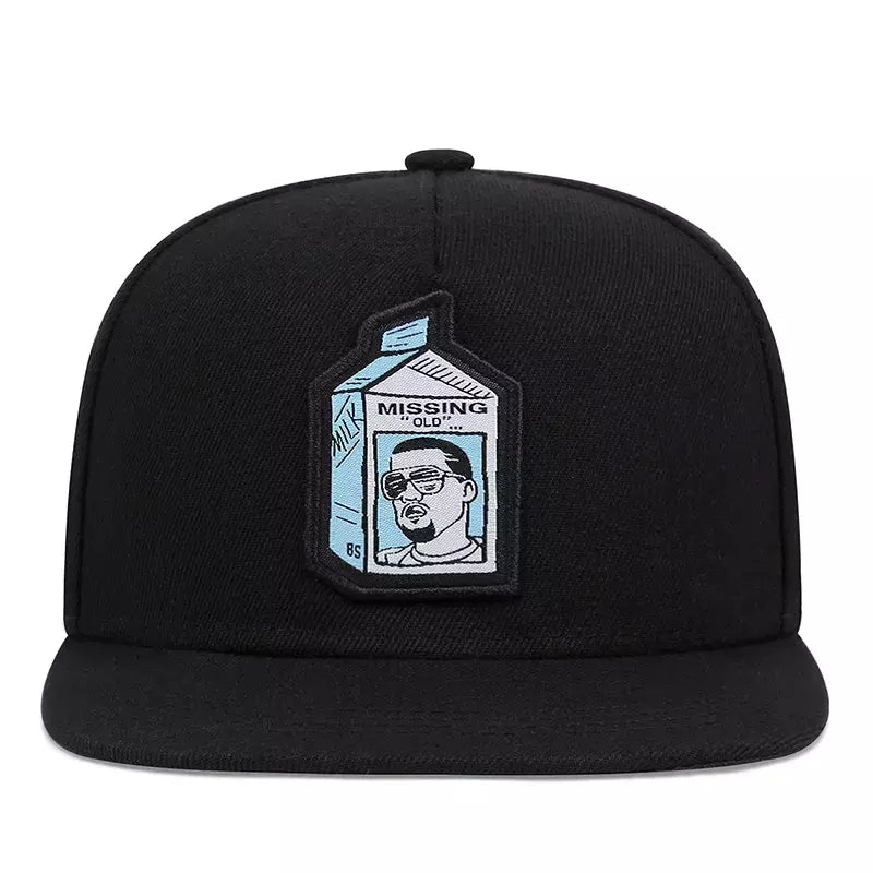 Missing Old Black Snapback Cap