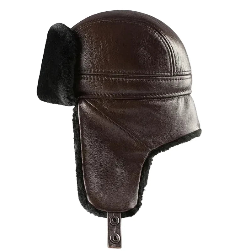 Missoula Winter Genuine Leather Ushanka Bomber Hat