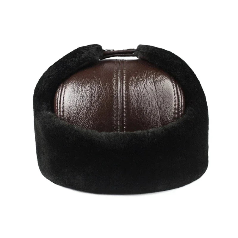 Missoula Winter Genuine Leather Ushanka Bomber Hat