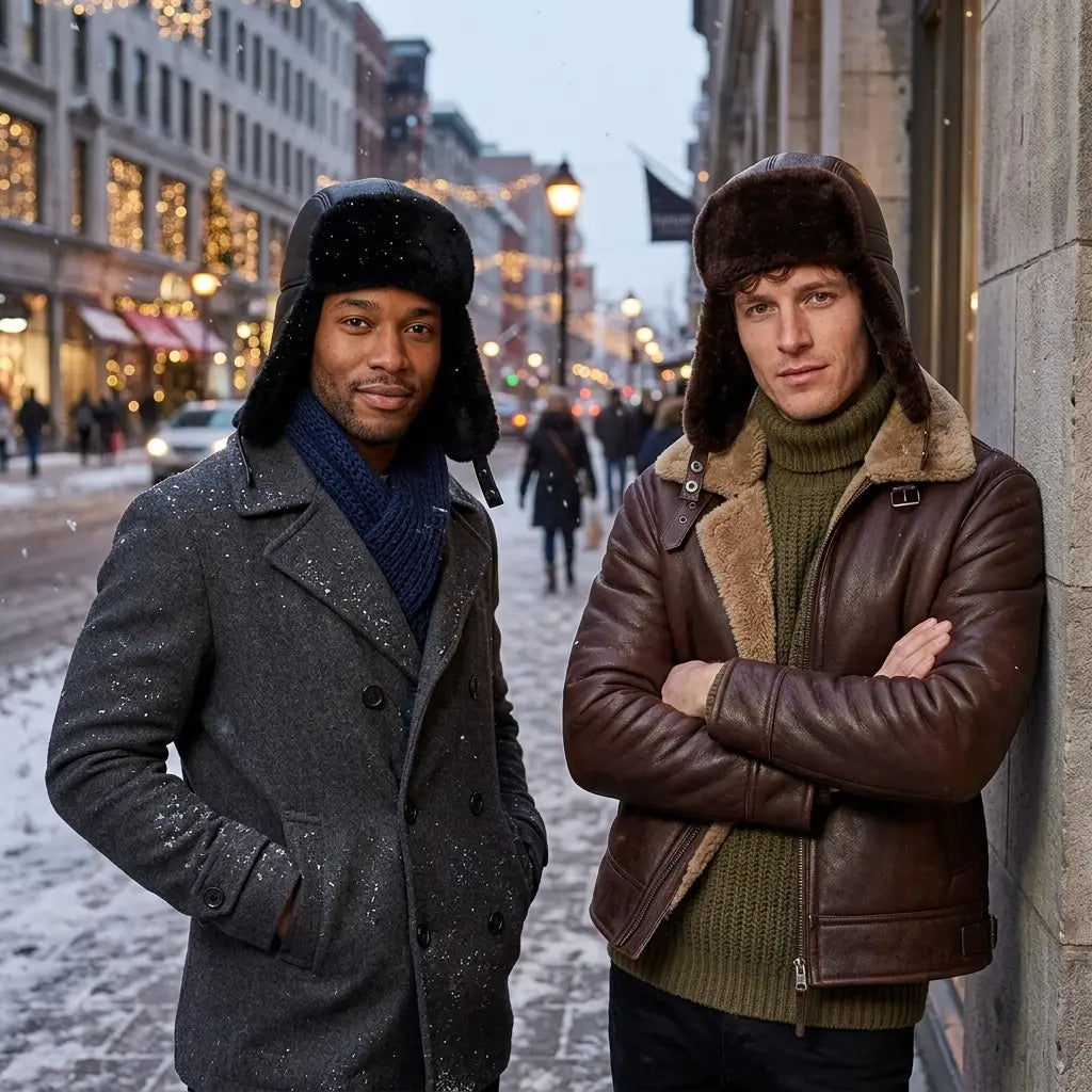 Missoula Winter Genuine Leather Ushanka Bomber Hat