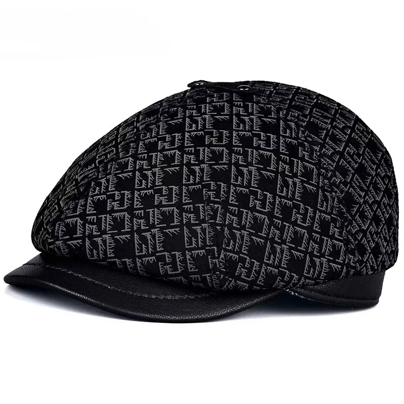 Missouri Genuine Leather Newsboy Cap